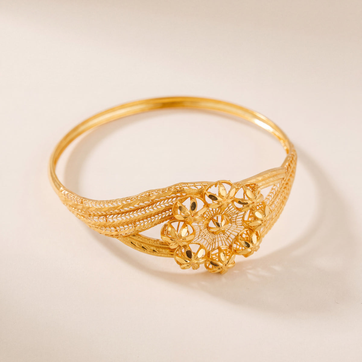 RP Cuff Bracelet (D14), 925 silver 24K gold plated