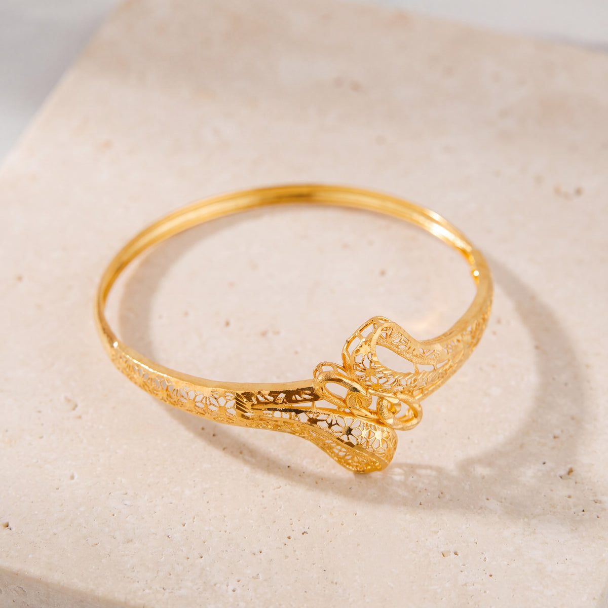 RP Cuff Bracelet (D17) on travertine
