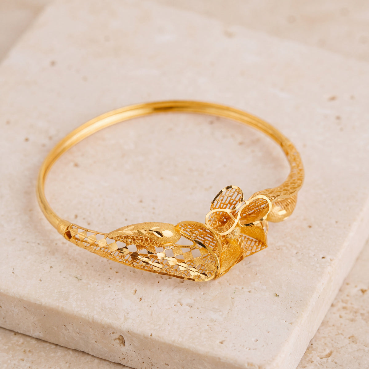 RP Cuff Bracelet (D18) on travertine