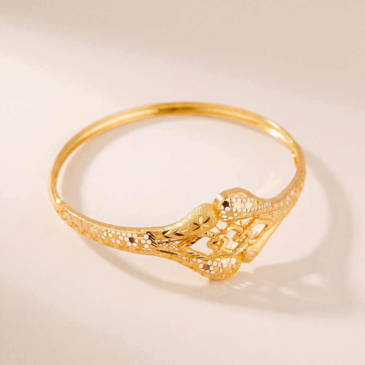 RP Cuff Bracelet (D2), 925 silver 24K gold plated