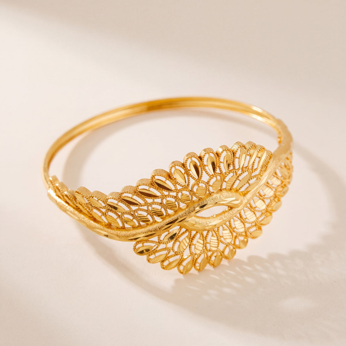 RP Cuff Bracelet (D22), 925 silver 24K gold plated