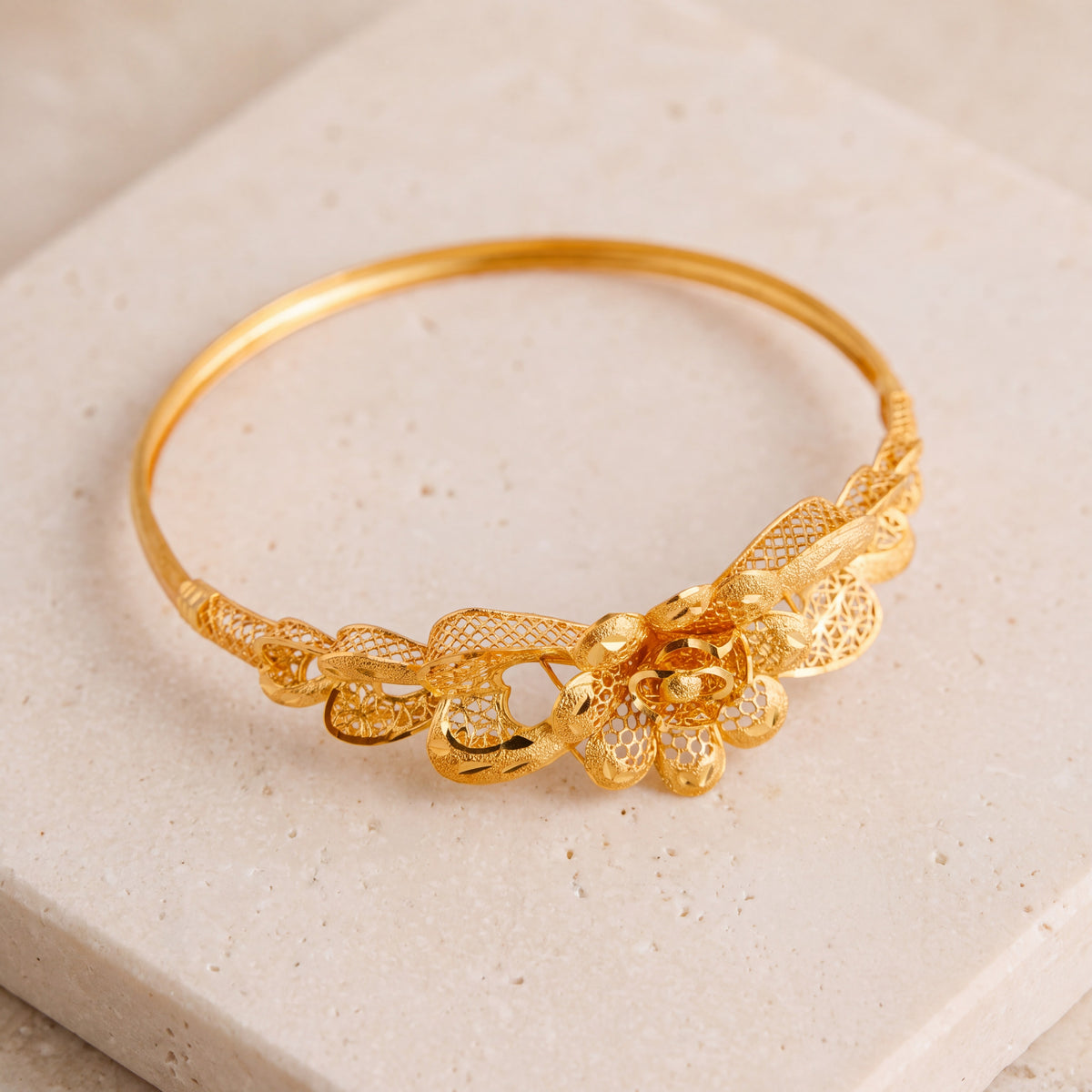 RP Cuff Bracelet (D23) on travertine