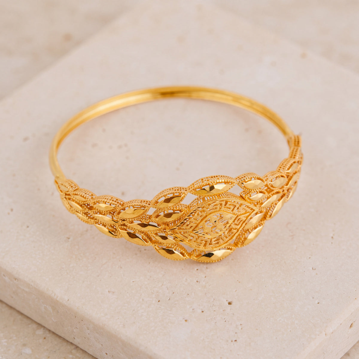 RP Cuff Bracelet (D26) on travertine