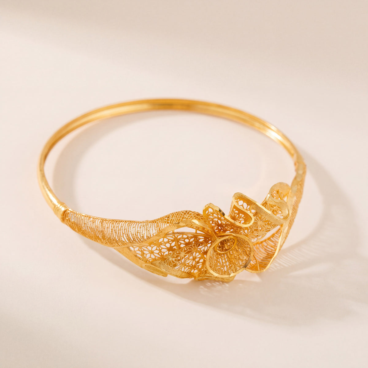RP Cuff Bracelet (D27), 925 silver 24K gold plated
