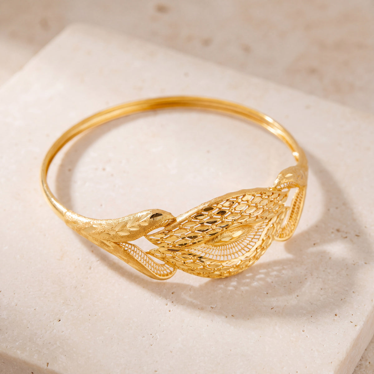 RP Cuff Bracelet (D29) on travertine