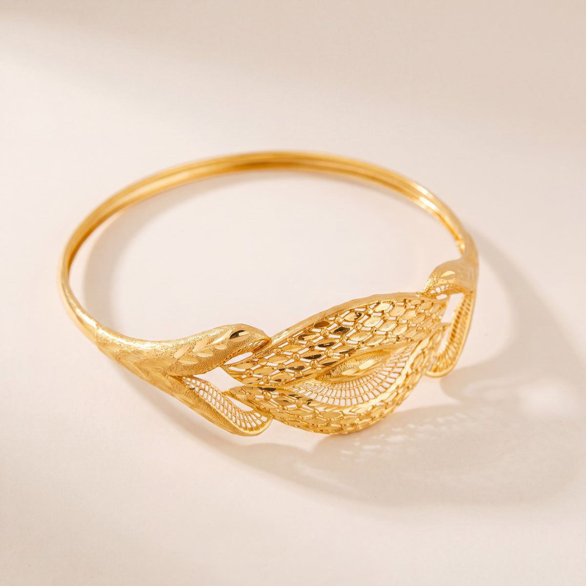 RP Cuff Bracelet (D29), 925 silver 24K gold plated