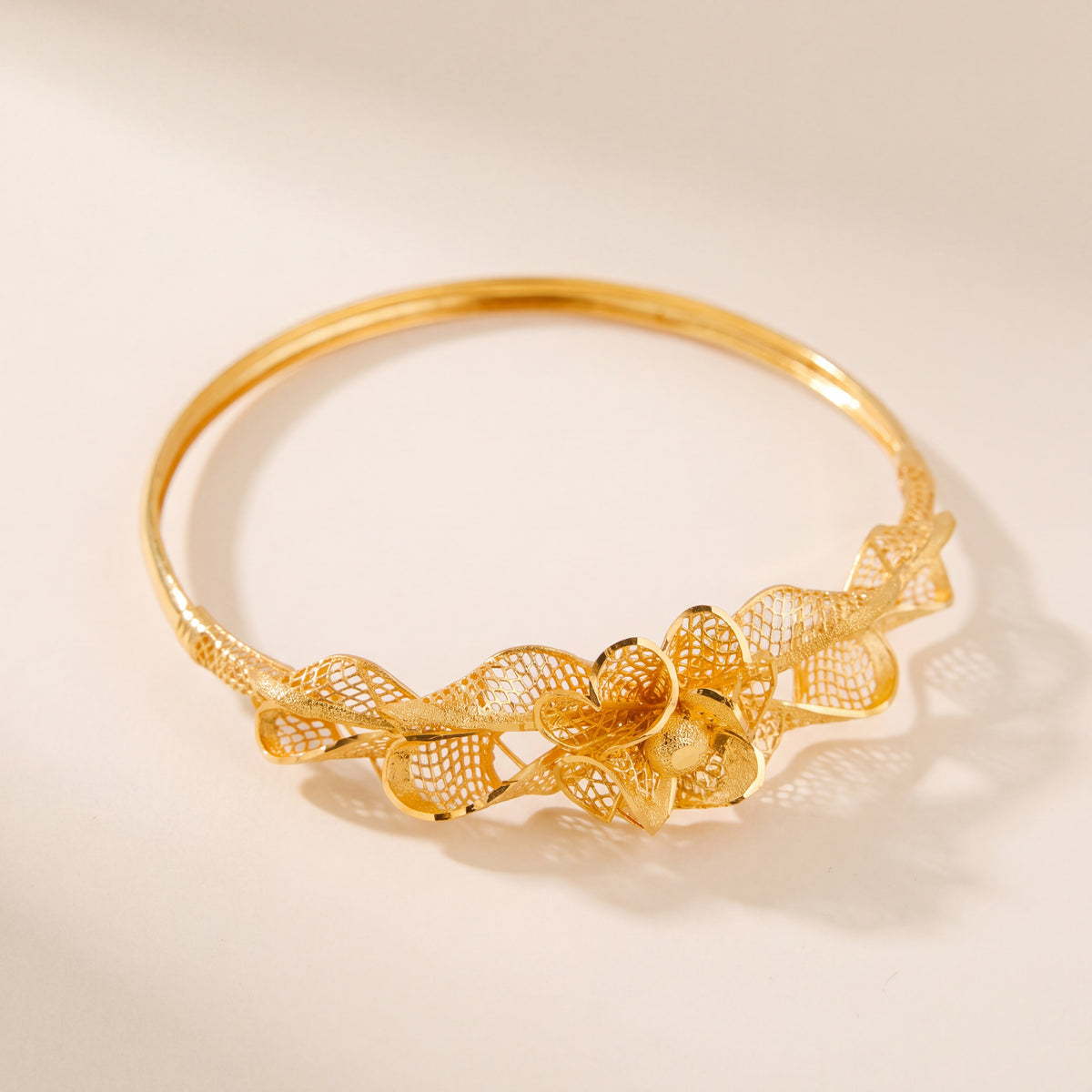 RP Cuff Bracelet (D30), 925 silver 24K gold plated