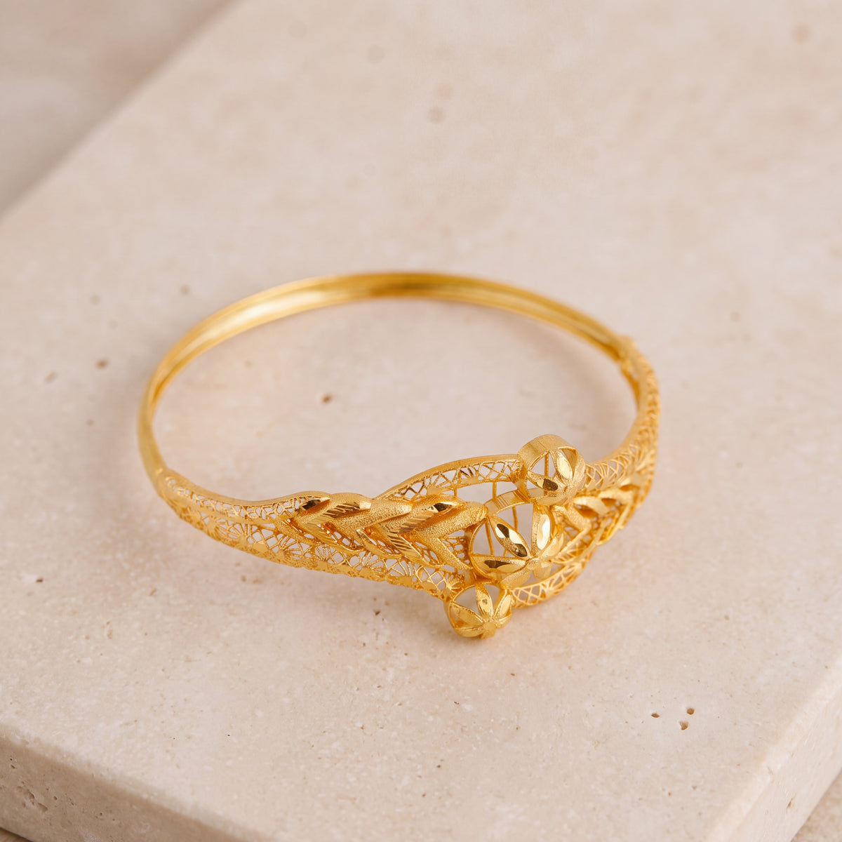 RP Cuff Bracelet (D31) on travertine