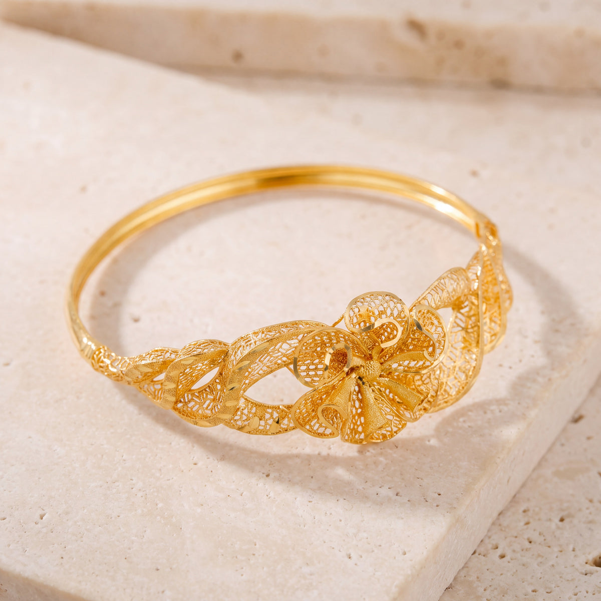 RP Cuff Bracelet (D32) on travertine