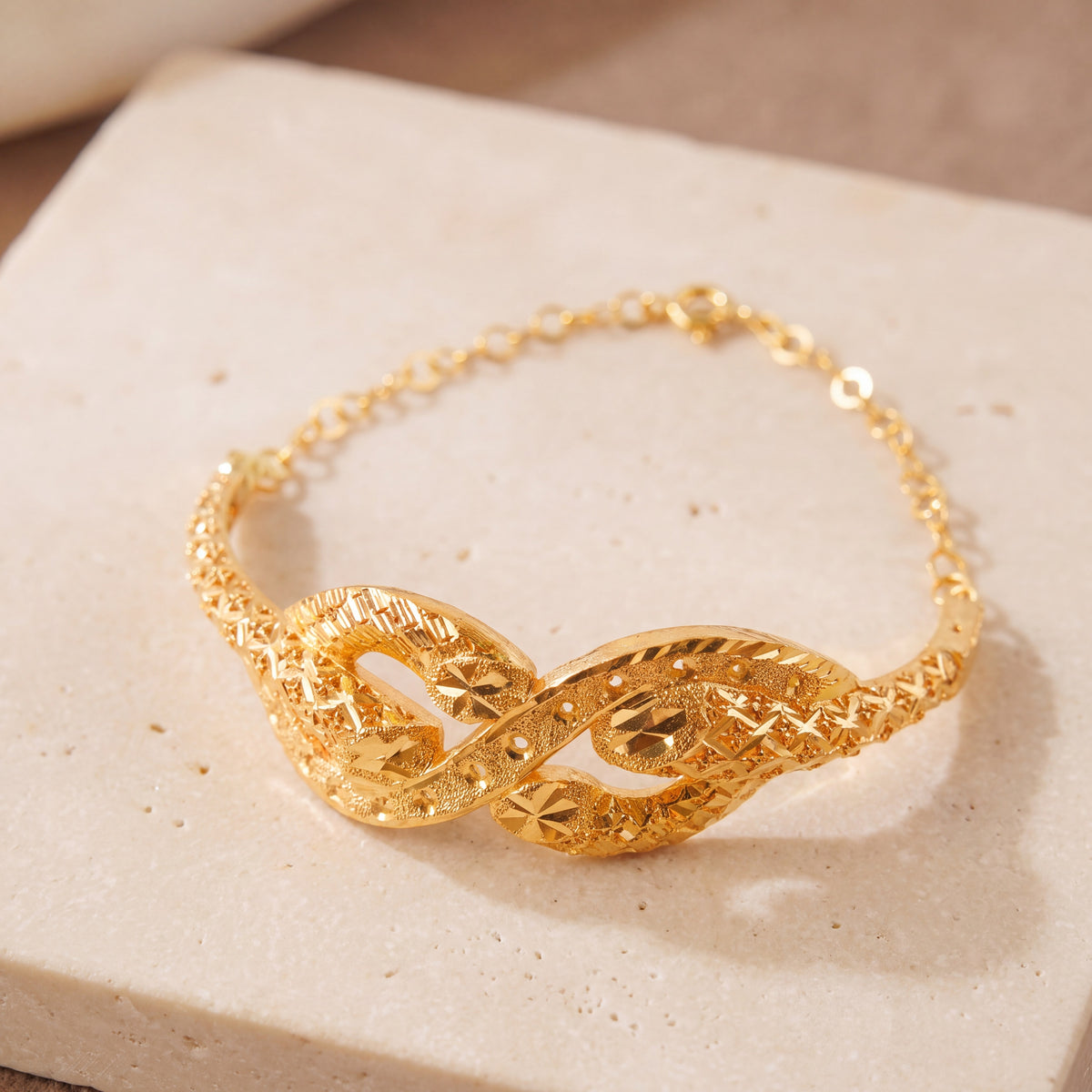 RP Cuff Bracelet (D38) on travertine
