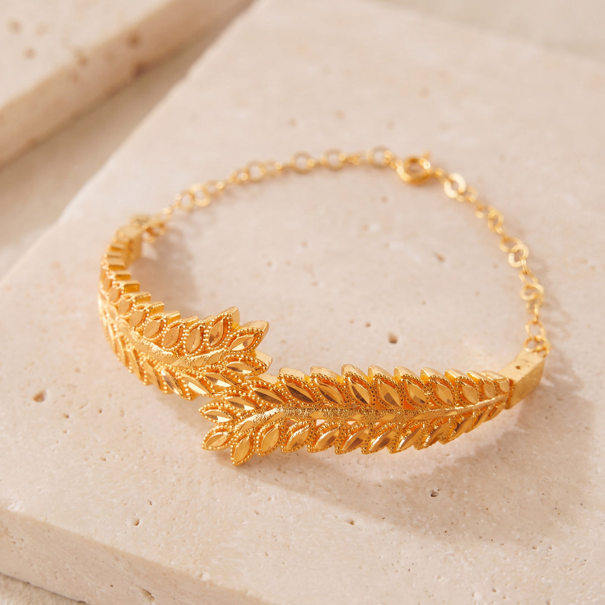 RP Cuff Bracelet (D39) on travertine
