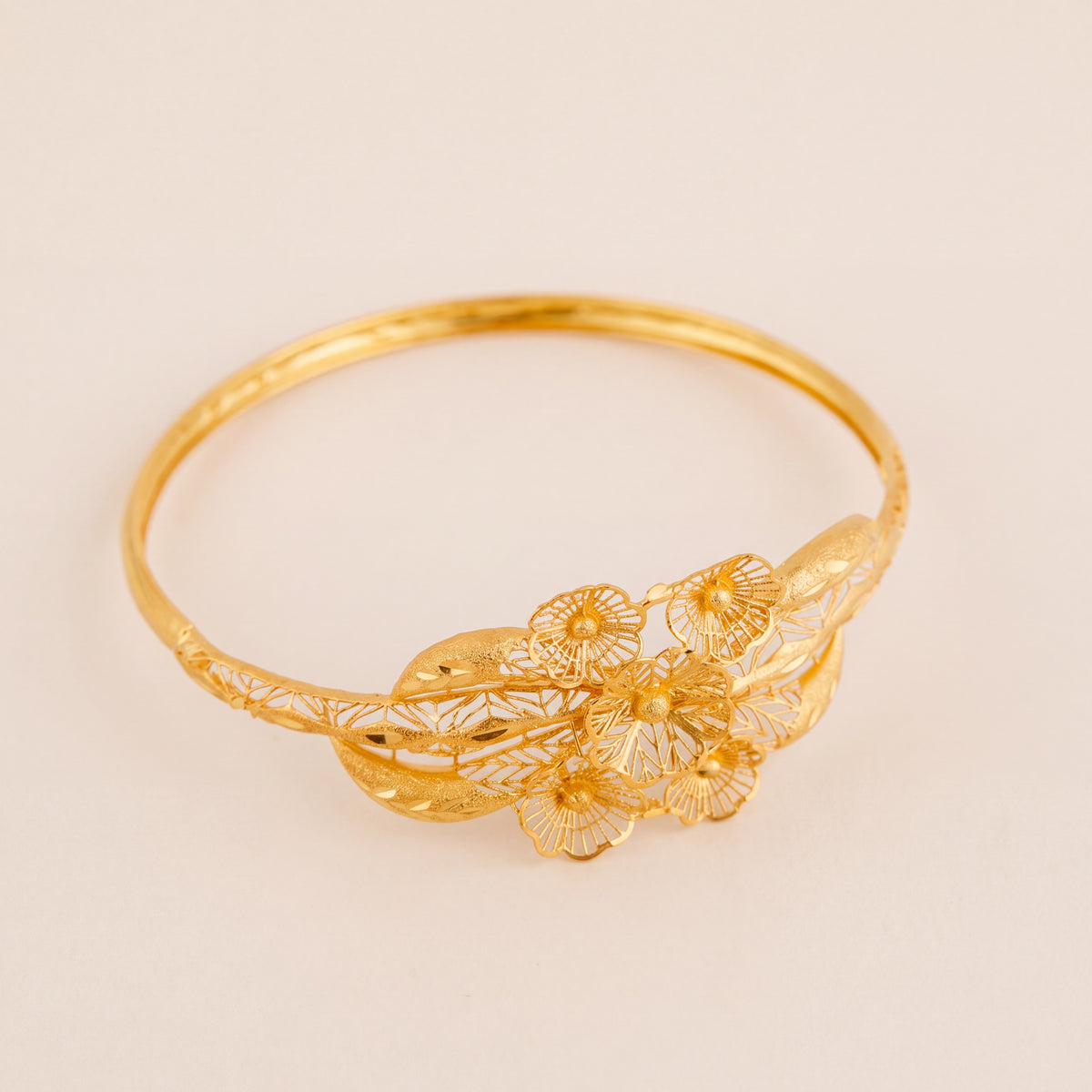 RP Cuff Bracelet (D4), 925 silver 24K gold plated