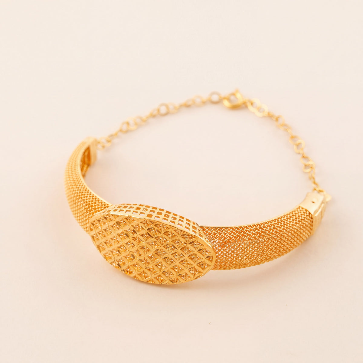 RP Cuff Bracelet (D40), 925 silver 24K gold plated