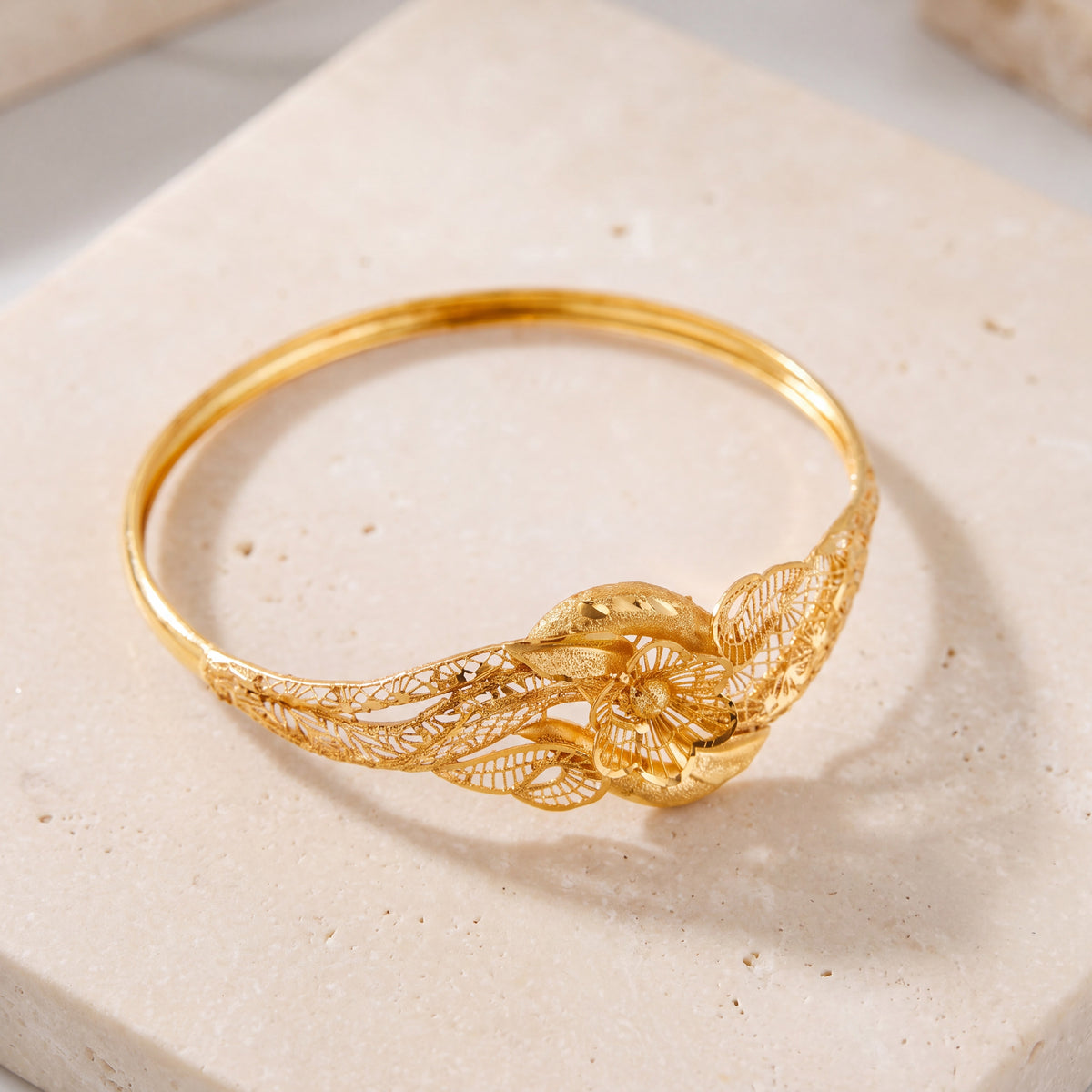 RP Cuff Bracelet (D5) on travertine