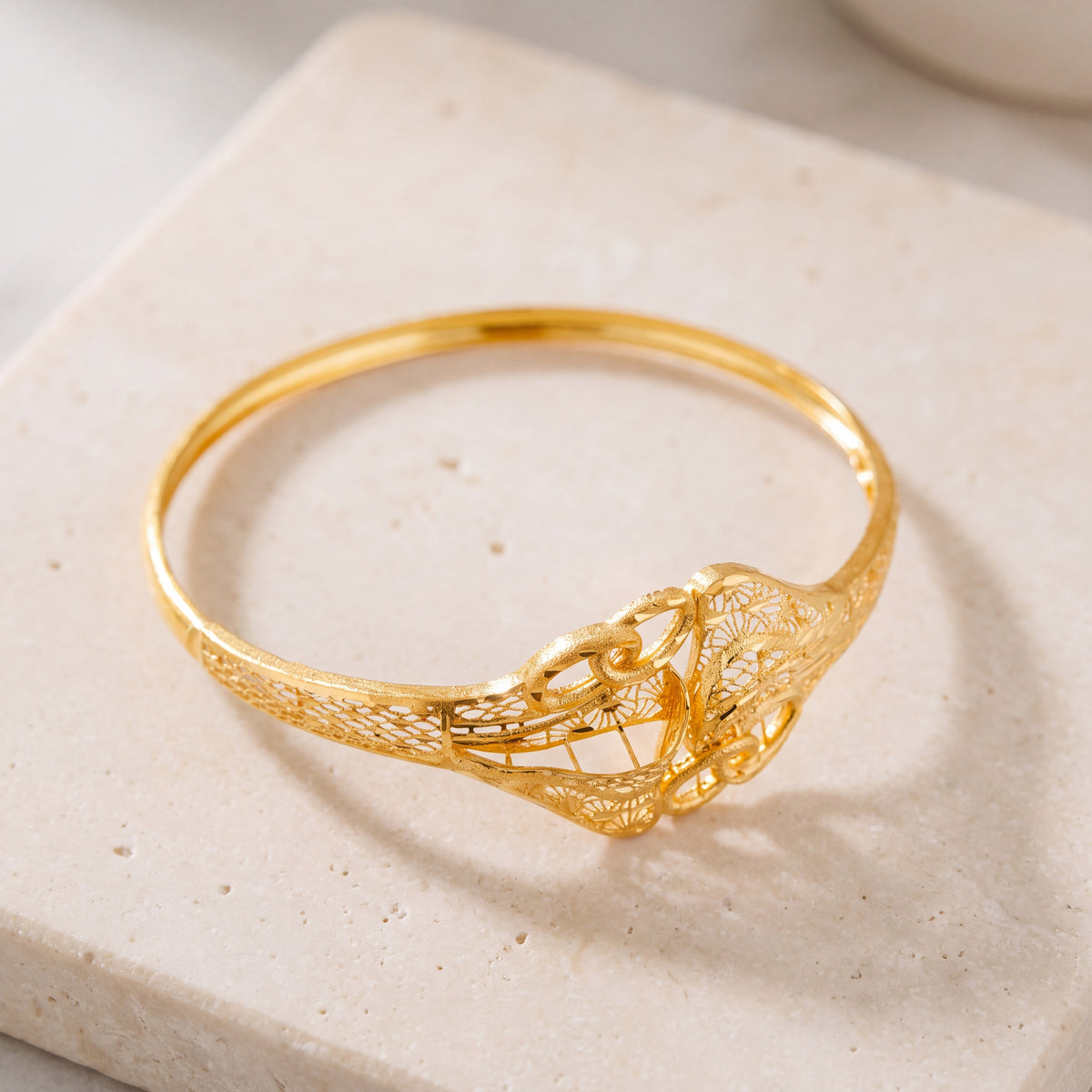 RP Cuff Bracelet (D9) on travertine