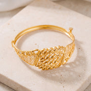 RP Cuff Bracelet With Lock (D1) on travertine