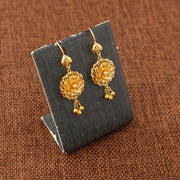 RP Earrings (D23) - 925 Silver & 24K Gold Plated - Falaq Jewellery Oman
