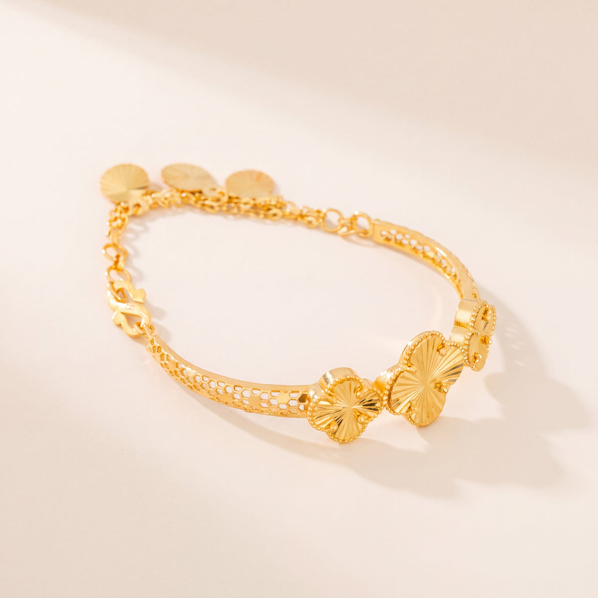 RP Half Bracelet (D12), 925 silver 24K gold plated