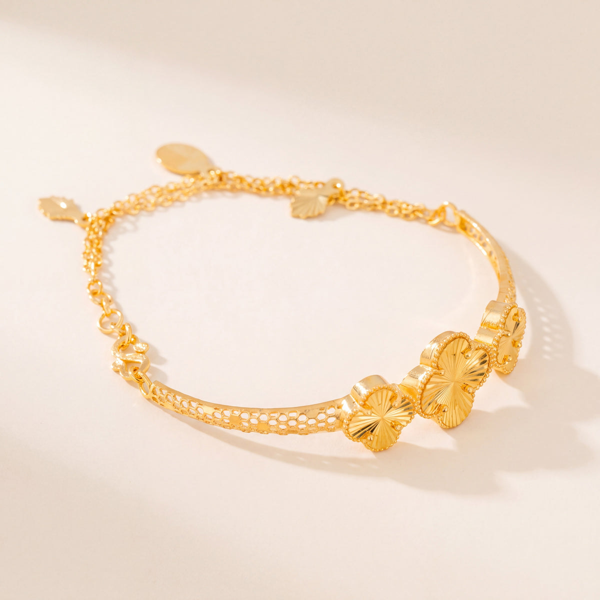 RP Half Bracelet (D13), 925 silver 24K gold plated