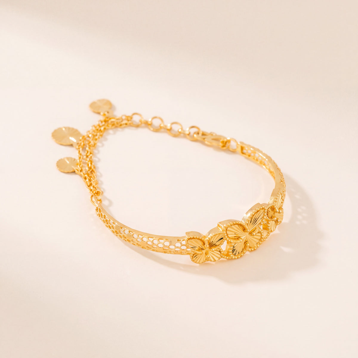 RP Half Bracelet (D16), 925 silver 24K gold plated