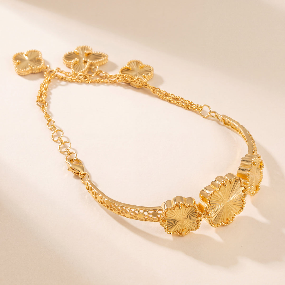 RP Half Bracelet (D3), 925 silver 24K gold plated