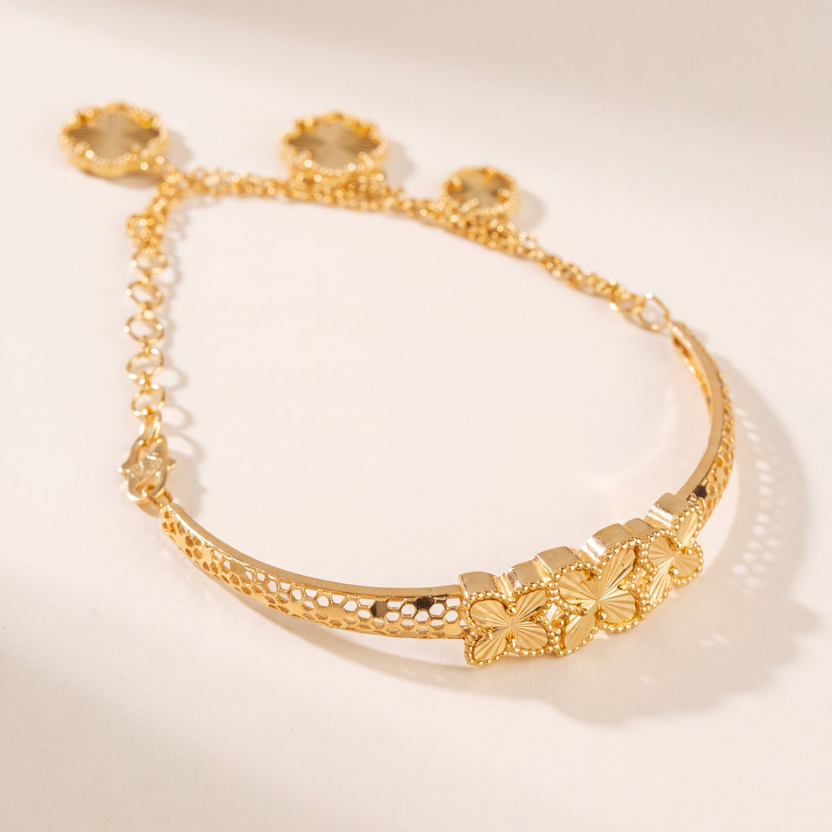 RP Half Bracelet (D4), 925 silver 24K gold plated
