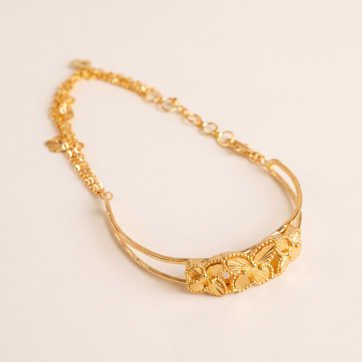 RP Half Bracelet (D6), 925 silver 24K gold plated