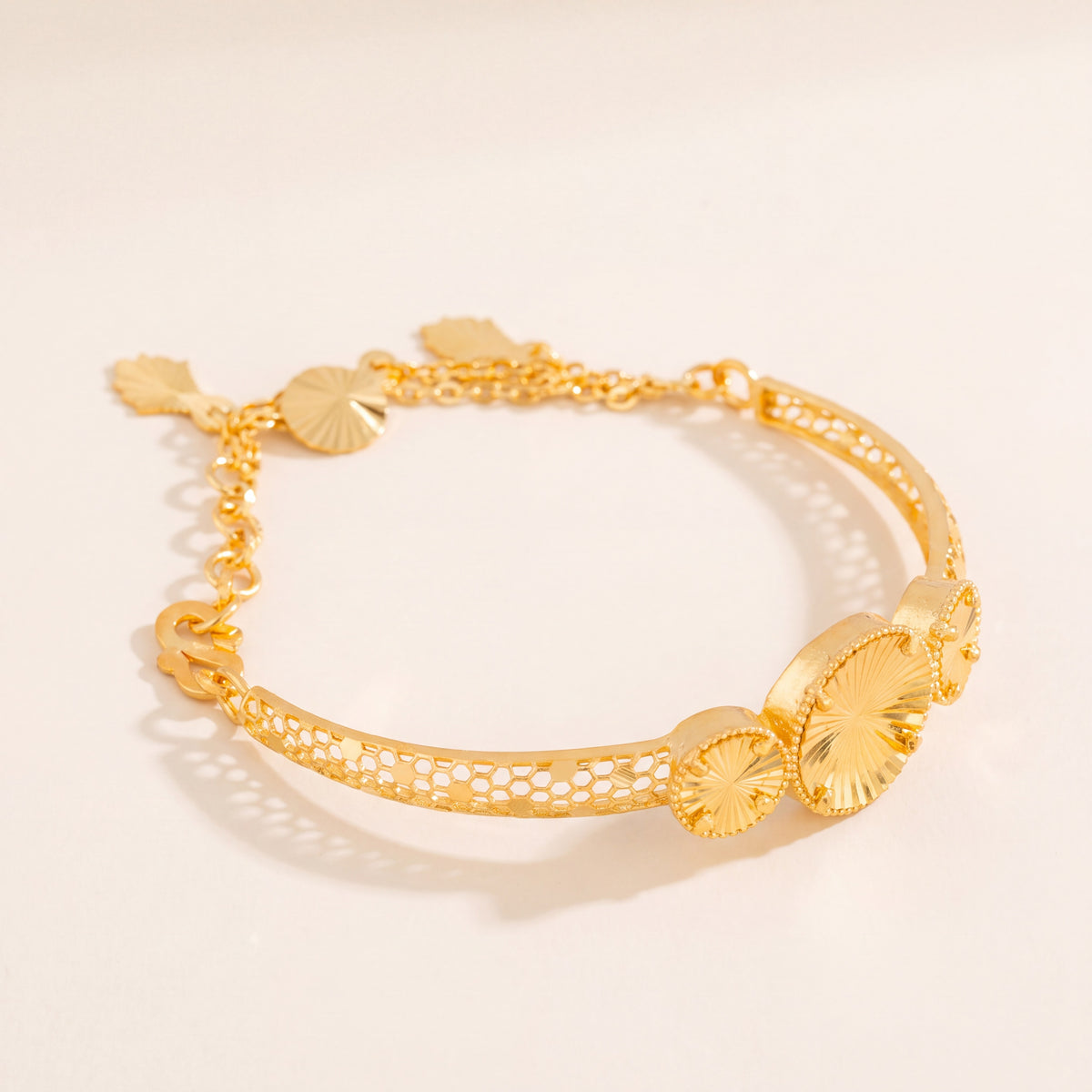 RP Half Bracelet (D8), 925 silver 24K gold plated