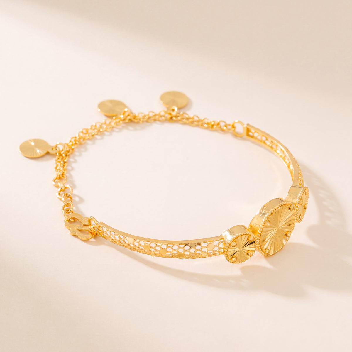 RP Half Bracelet (D9), 925 silver 24K gold plated