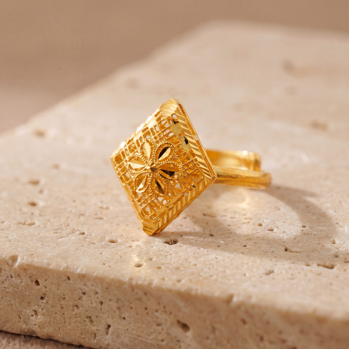 RP Ring (D1) on travertine