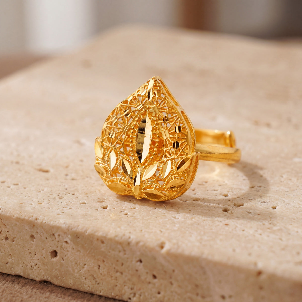 RP Ring (D2) on travertine