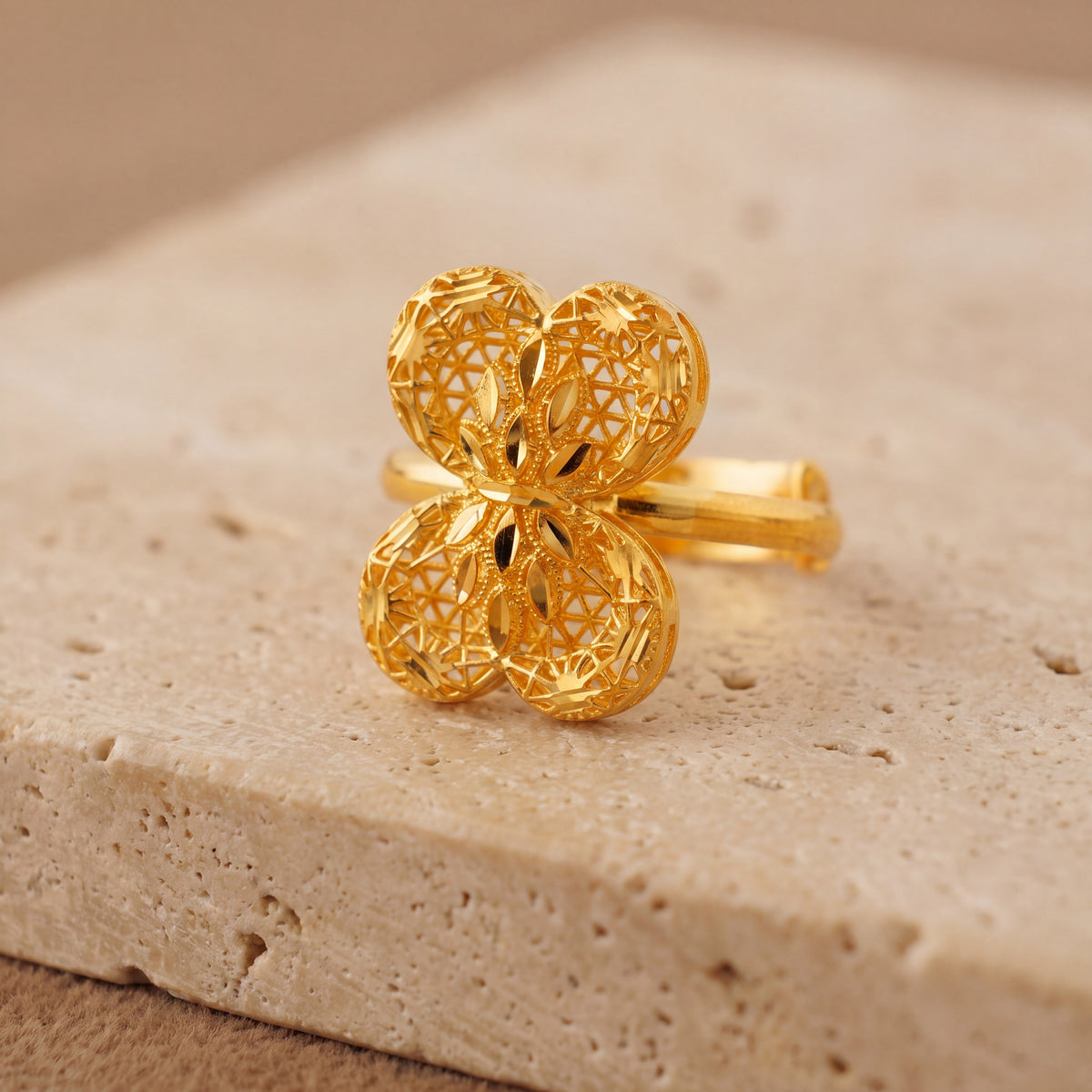 RP Ring (D4) on travertine