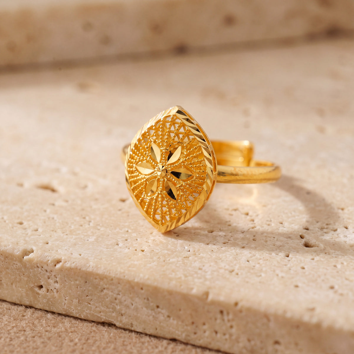 RP Ring (D5) on travertine
