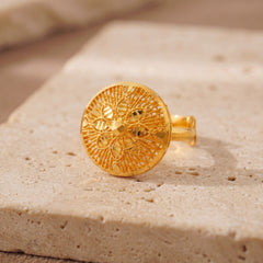 RP Ring (D6) on travertine