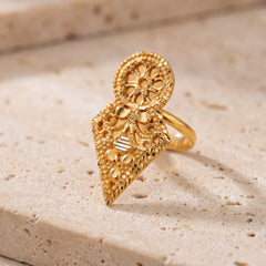 RP Shawahid Ring (D10) on travertine