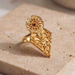 RP Shawahid Ring (D11) on travertine