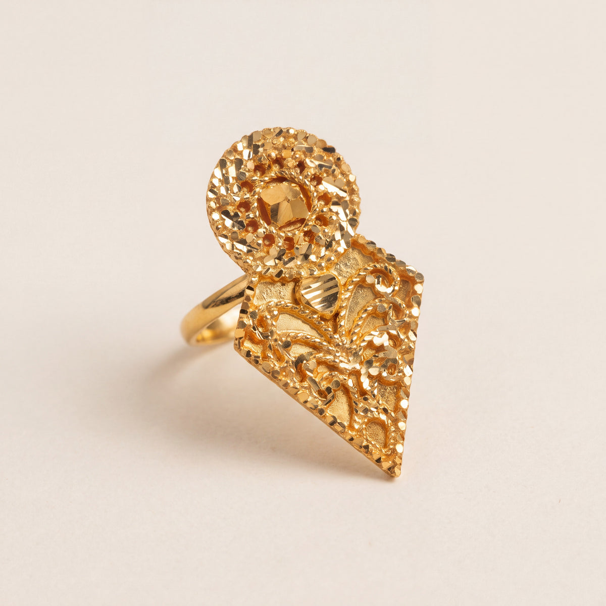 RP Shawahid Ring (D11), 925 silver 24K gold plated