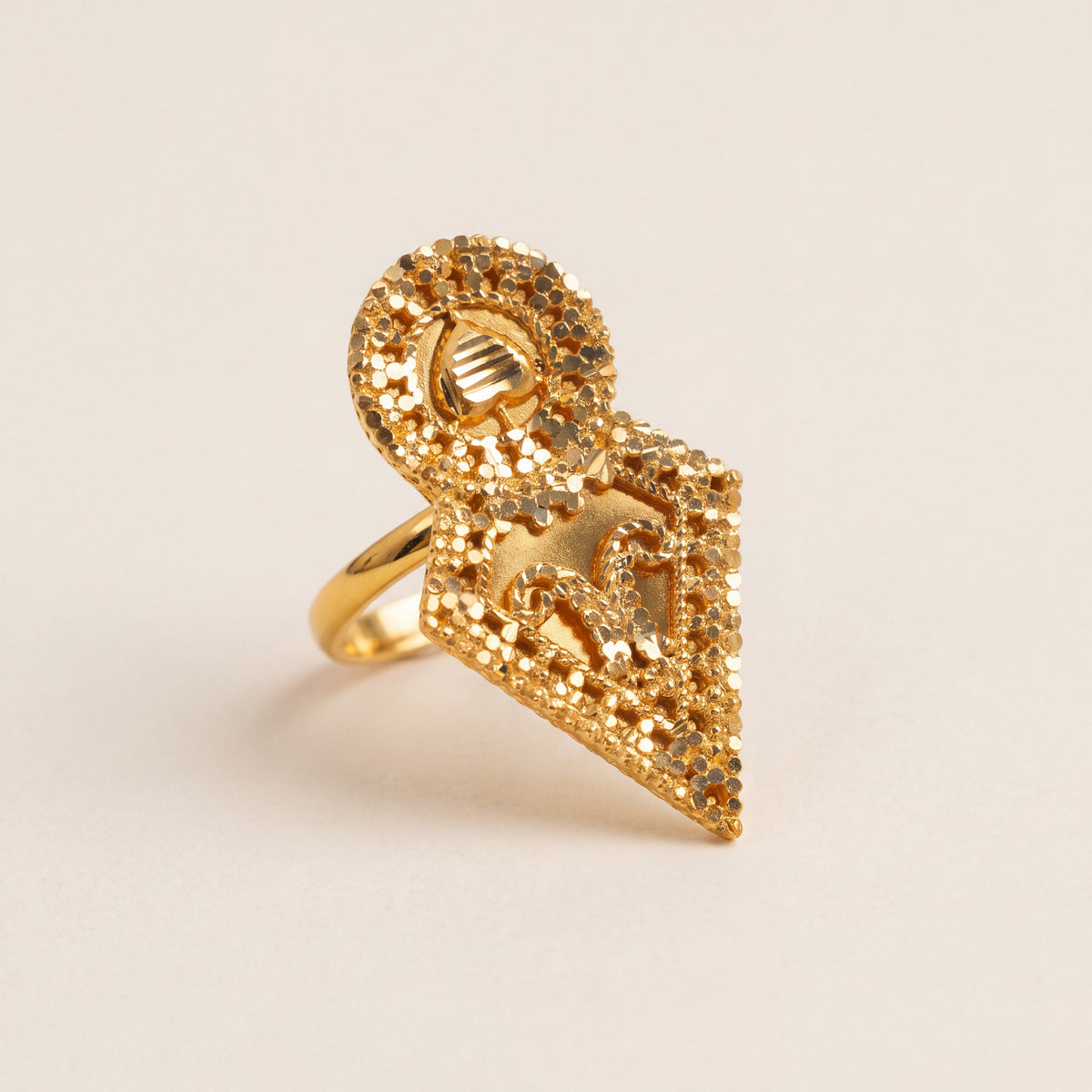RP Shawahid Ring (D4), 925 silver 24K gold plated