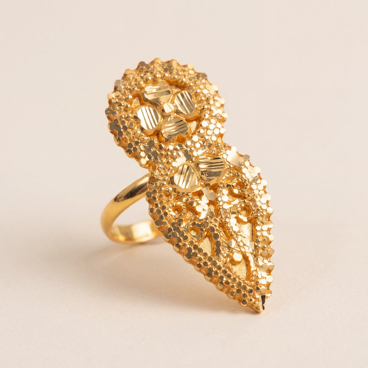 RP Shawahid Ring (D5), 925 silver 24K gold plated