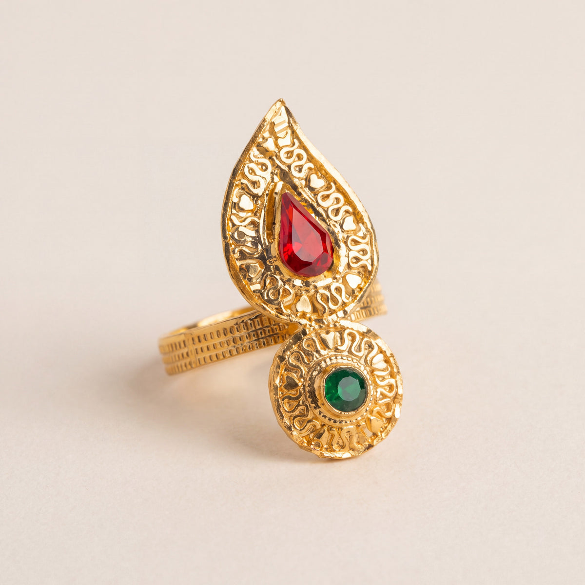 Shawahid Ring (D1), 925 silver 24K gold plated