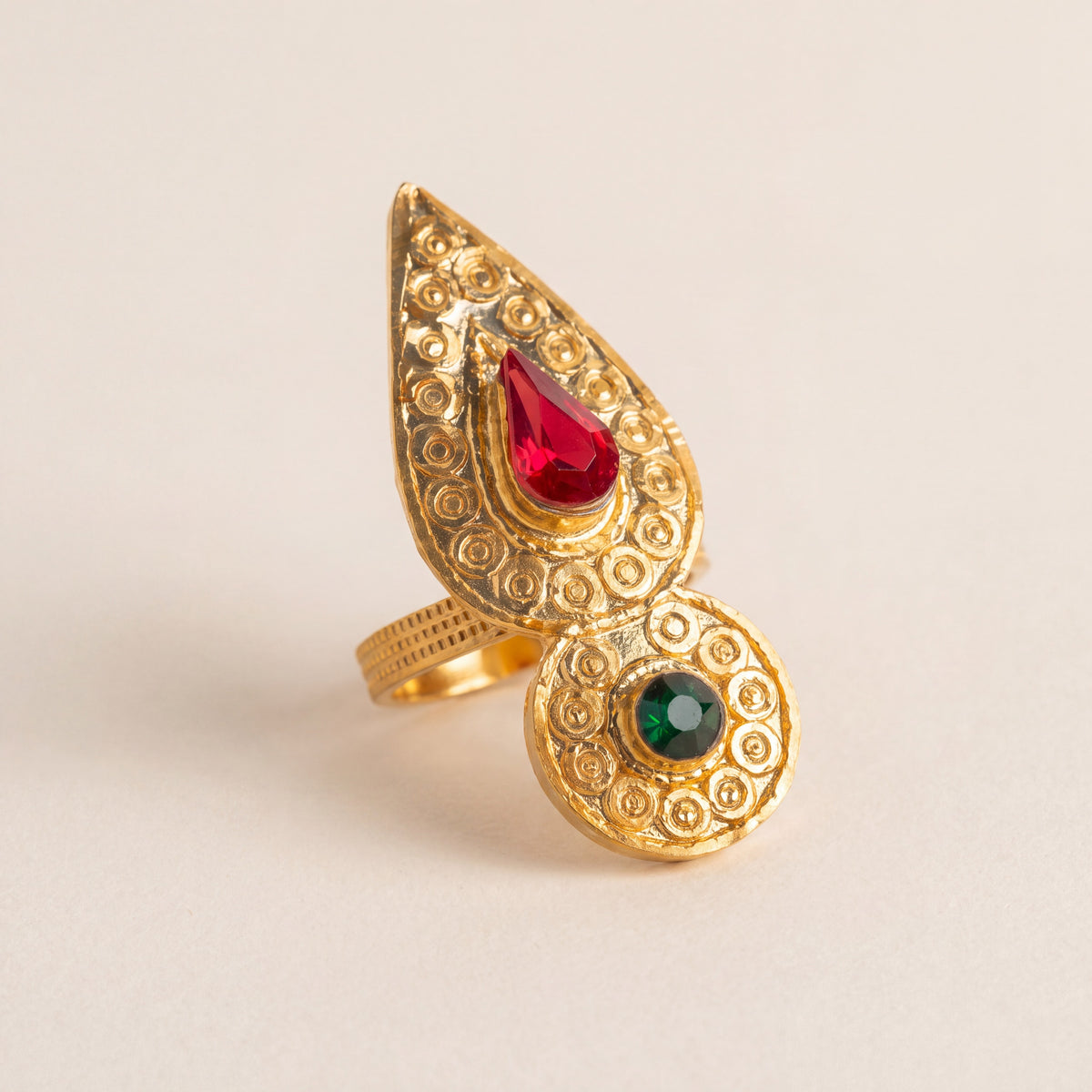Shawahid Ring (D4), 925 silver 24K gold plated