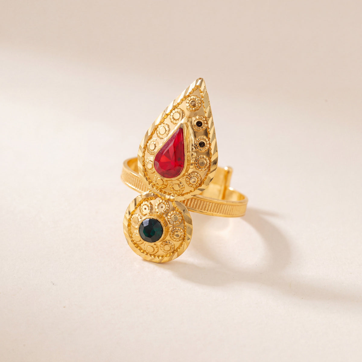 Shawahid Ring (D8), 925 silver 24K gold plated