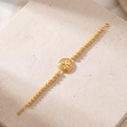 Sphere Bracelet with Beads (D1) on travertine