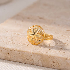 Sphere Rings (D1) on travertine