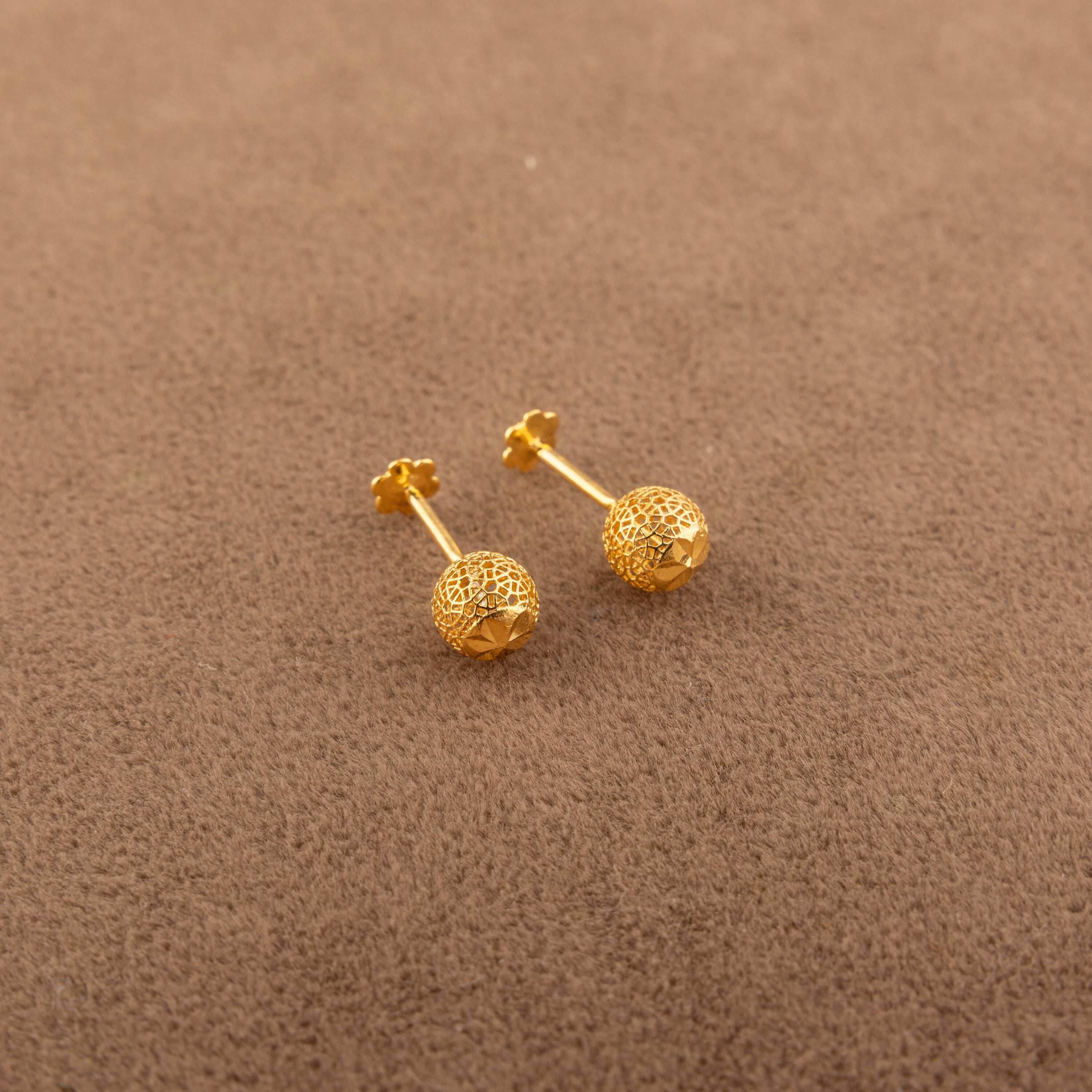 Sphere Shape Tops (D6) - 925 Silver & 24K Gold Plated