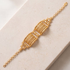 Square Design Bracelet (D2) on travertine