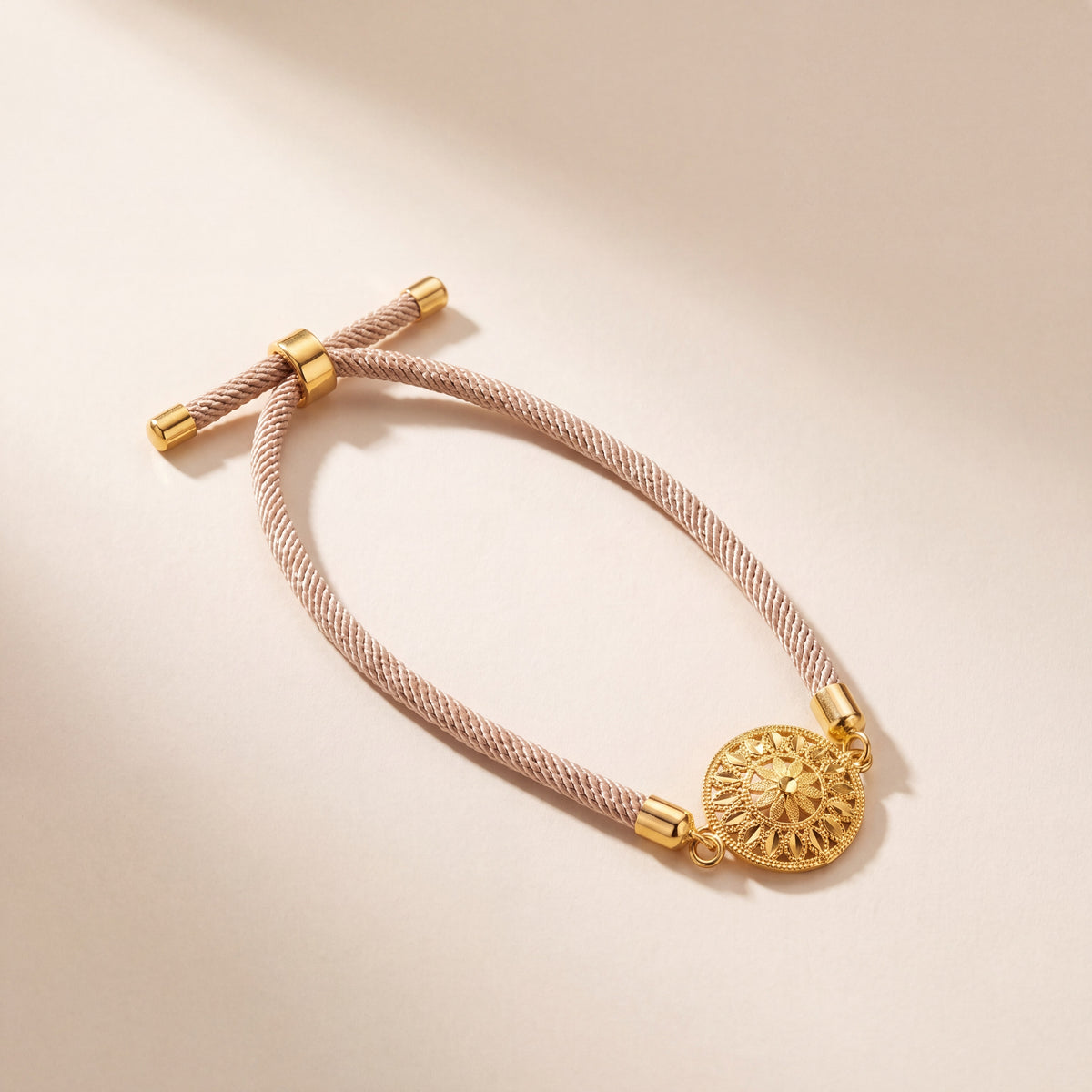 Sun Thread Bracelet, 925 silver 24K gold plated
