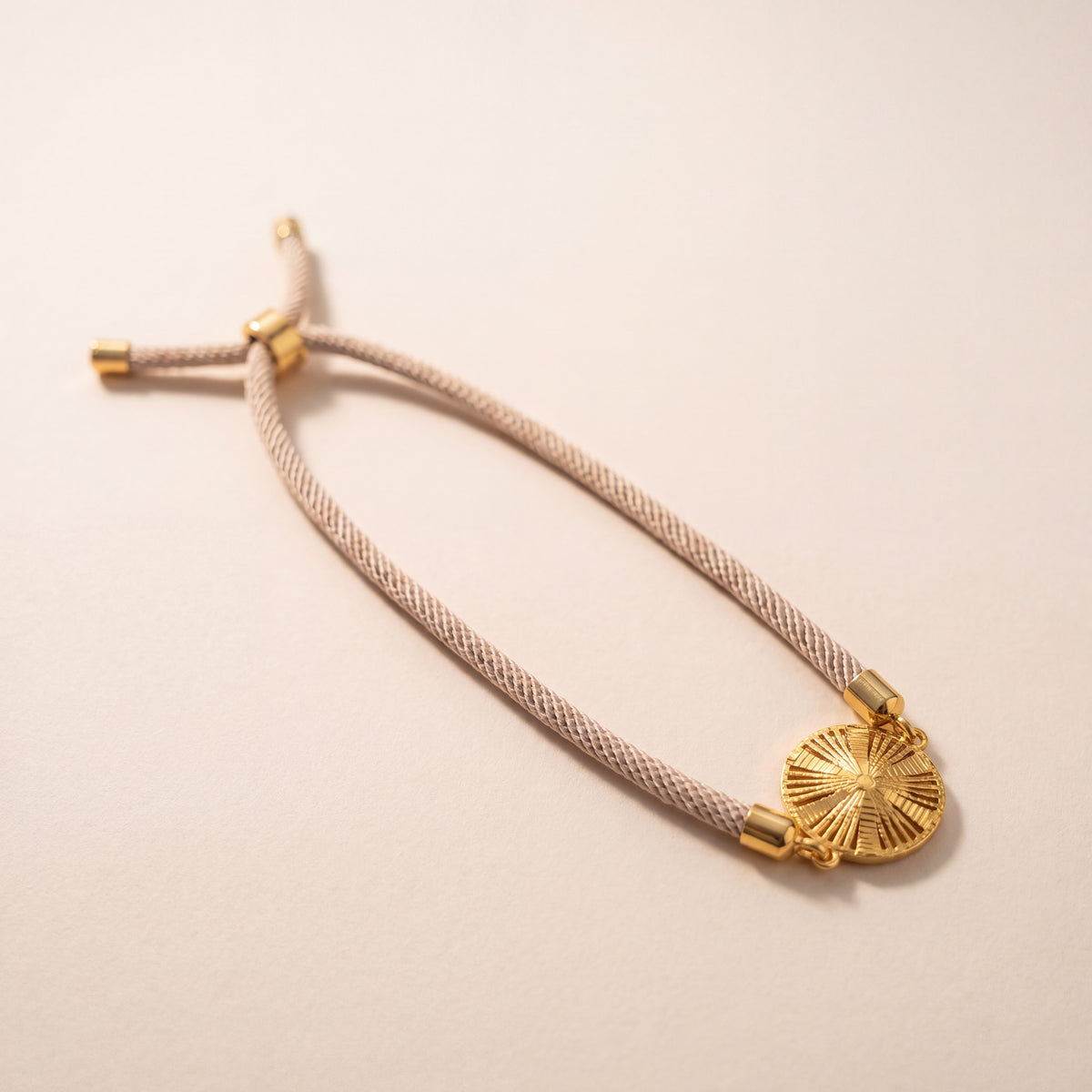 Sunburst Thread Bracelet, 925 silver 24K gold plated