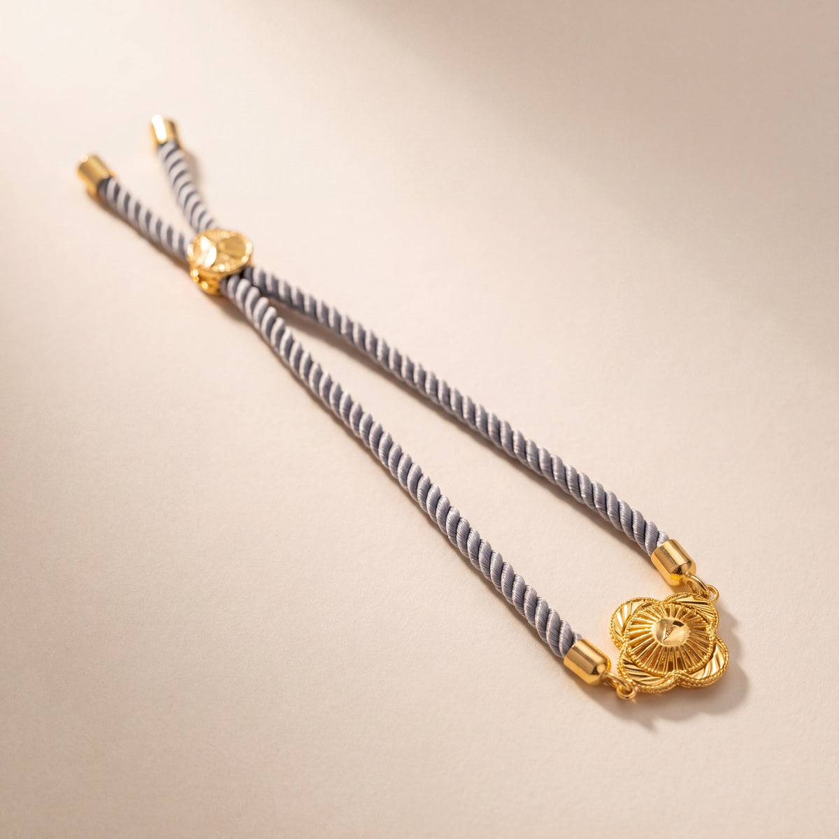 Sunburst Thread Bracelet, 925 silver 24K gold plated