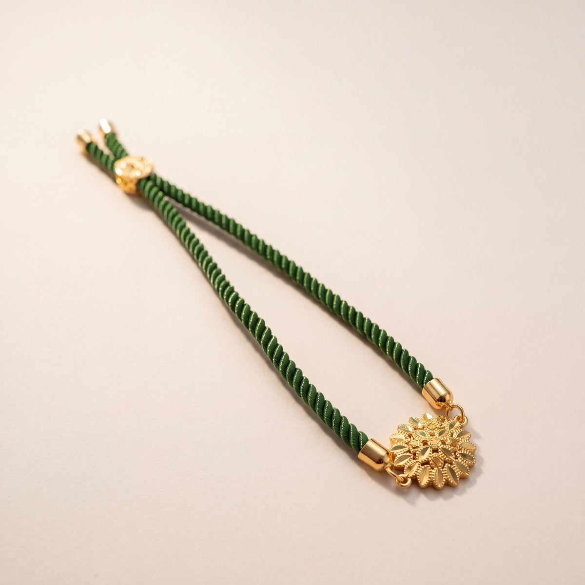 Sunflower Thread Bracelet, 925 silver 24K gold plated